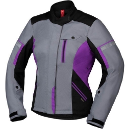 Ženska motoristična jakna iXS Finja-ST 2.0, siva/vijolična