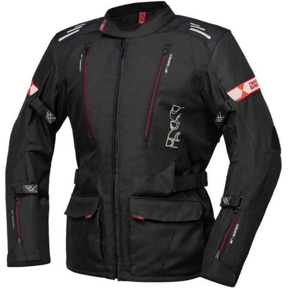Motoristična jakna iXS Tour Lorin-ST, črna/rdeča