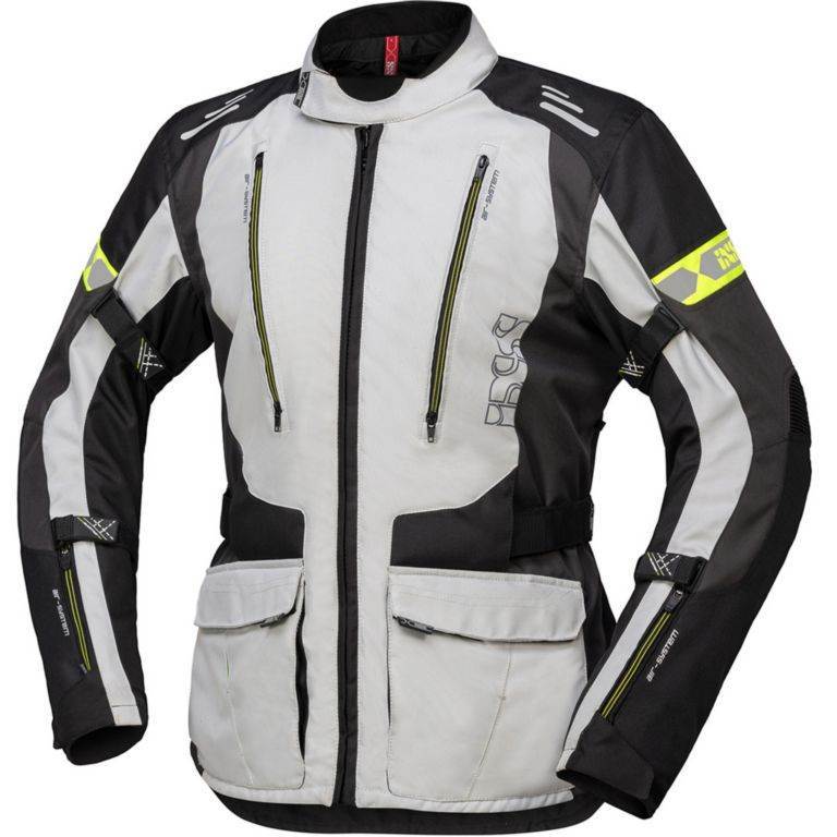 Motoristična jakna iXS Tour Lorin-ST, siva/rumena